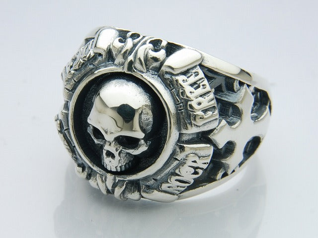 Deal Design - Grid Skull College Ring 4