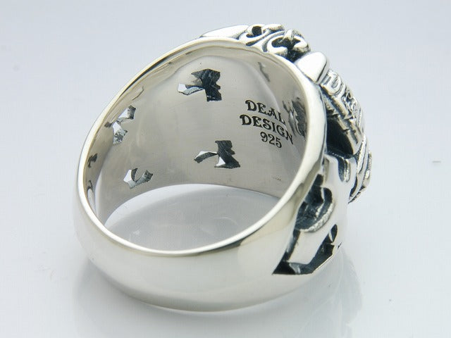 Deal Design - Grid Skull College Ring 5