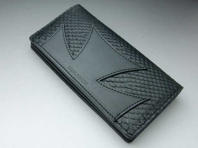Deal Design - Half Cross Wallet: Black Python 1