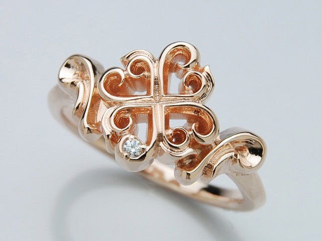 Deal Design - One Drop Clover Pink Ring 1