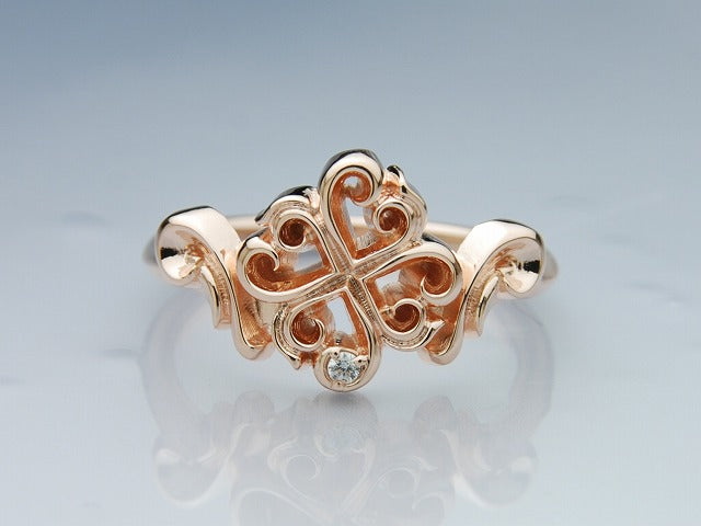 Deal Design - One Drop Clover Pink Ring 4