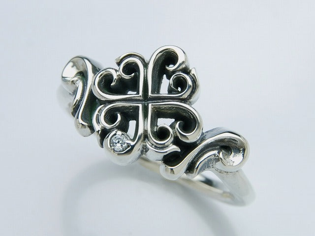Deal Design - One Drop Clover Silver Ring 1