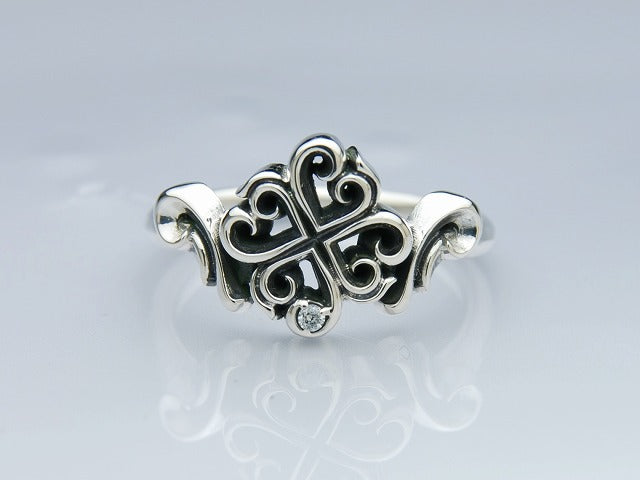 Deal Design - One Drop Clover Silver Ring 4