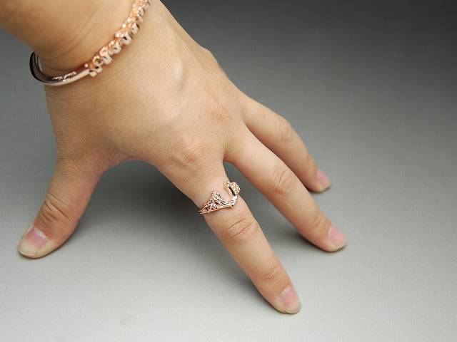 Deal Design - Rose Horseshoe Pink Ring 2