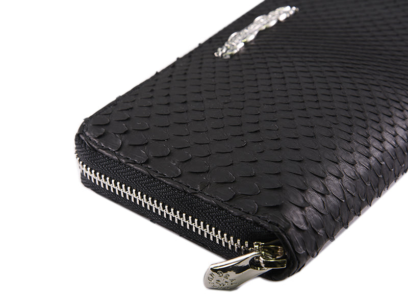 Deal Design - Round Zip Wallet: Matte Black Python 2