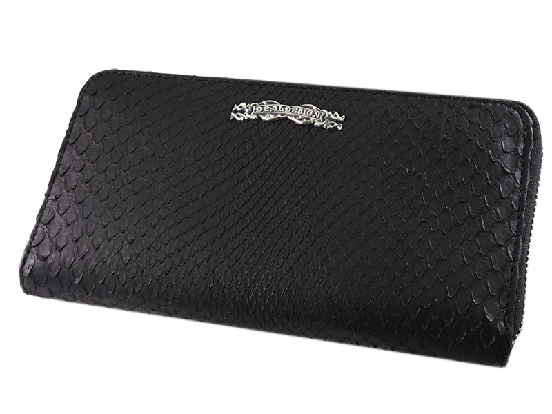 Deal Design - Round Zip Wallet: Matte Black Python 3
