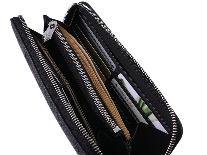 Deal Design - Round Zip Wallet: Matte Black Python 5
