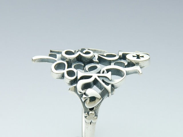 Deal Design - Shuffle Card Silver Ring 3