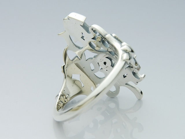 Deal Design - Shuffle Card Silver Ring 5