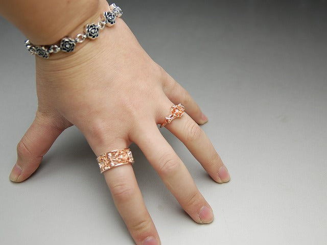 Deal Design - Single Grid Rose Ring (PK) 2