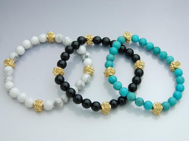 Deal Design - Snake Rock Bracelet : Gold Ball 1