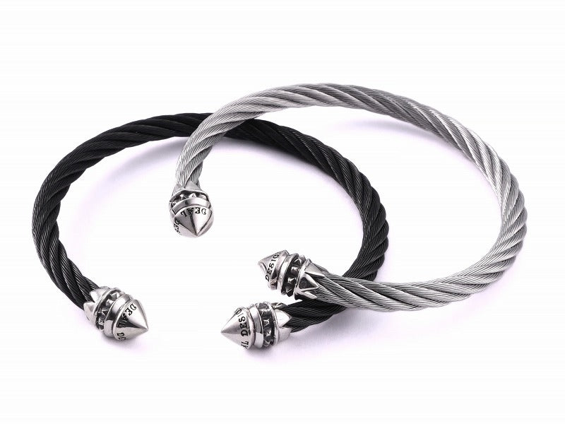 Deal Design - Stainless Wire Bangle : End Cone 1