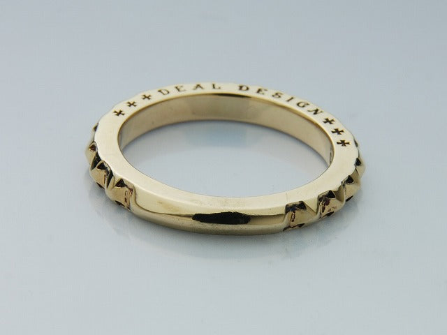 Deal Design - Tiny Cross 10K Gold Ring with ZIL 2