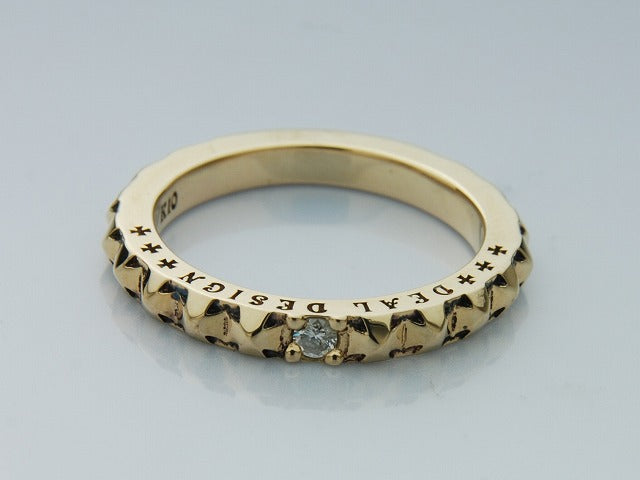 Deal Design - Tiny Cross 10K Gold Ring with ZIL 4