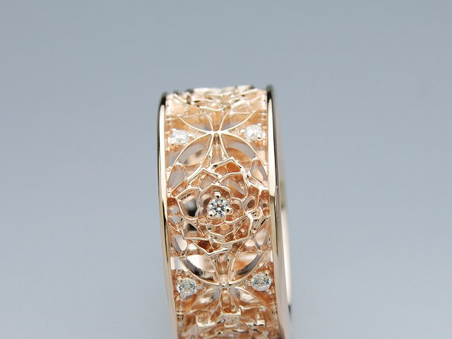 Deal Design - Wide Grid Rose Ring (PK) 3