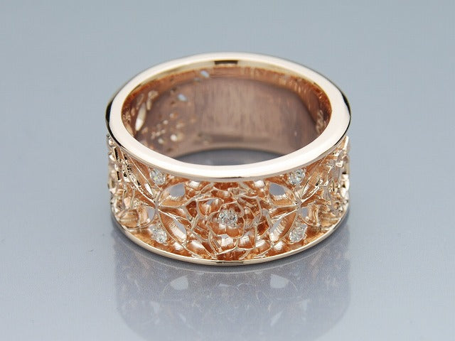Deal Design - Wide Grid Rose Ring (PK) 4