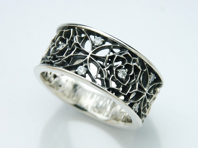 Deal Design - Wide Grid Rose Ring (SV) 1