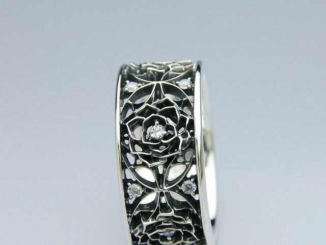 Deal Design - Wide Grid Rose Ring (SV) 3