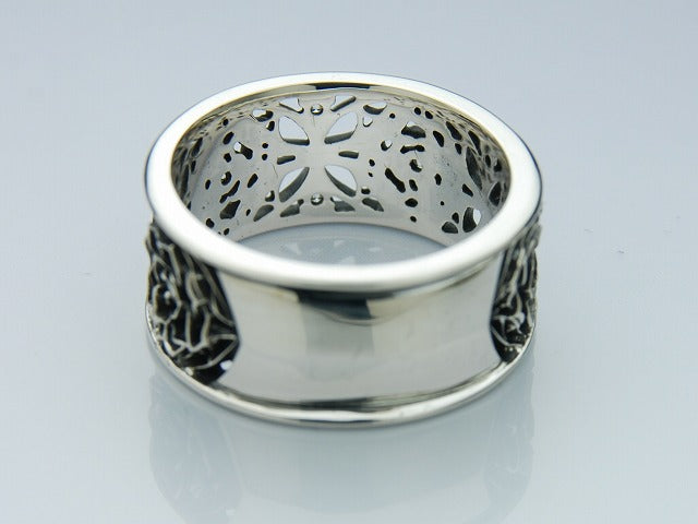 Deal Design - Wide Grid Rose Ring (SV) 5