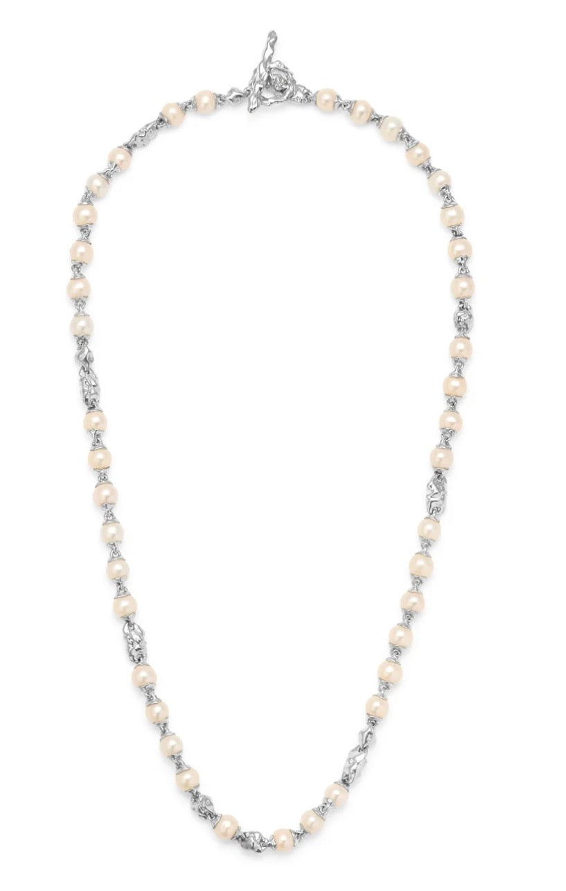 THE RAIGH NECKLACE | 6MM | WHITE PEARL | STERLING SILVER