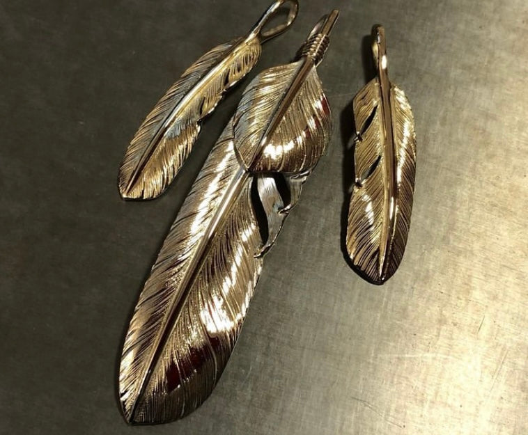 Albatory 18K Gold Feather S