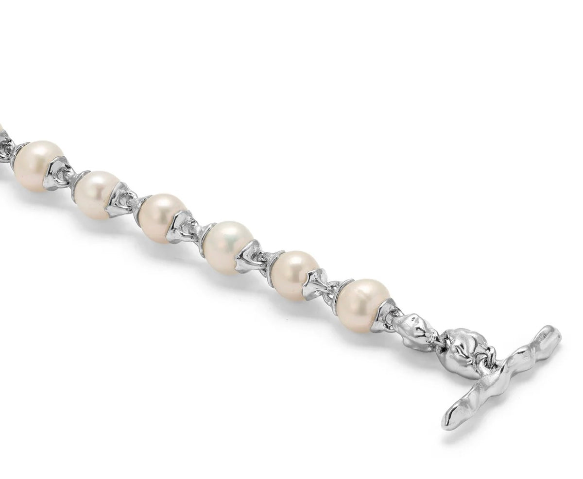THE RAIGH NECKLACE | 6MM | WHITE PEARL | STERLING SILVER