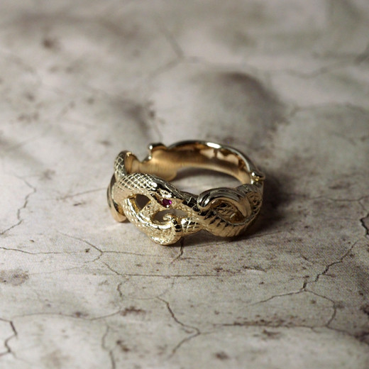 Guardia 10K Gold Medusiana w/ Ruby Ring 3