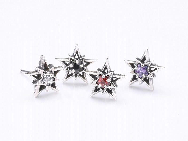 Drop Star Earrings with stone