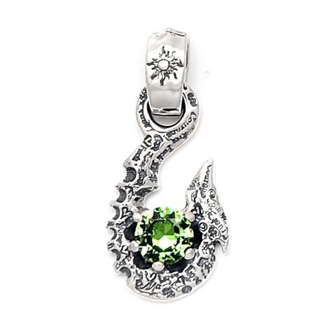 PN987 Fish Hook with Gemstone Pendant