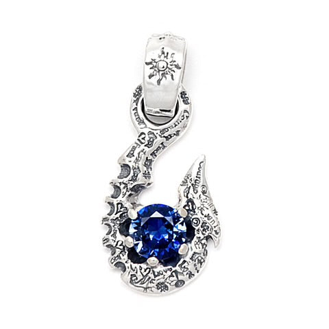 PN987 Fish Hook with Gemstone Pendant