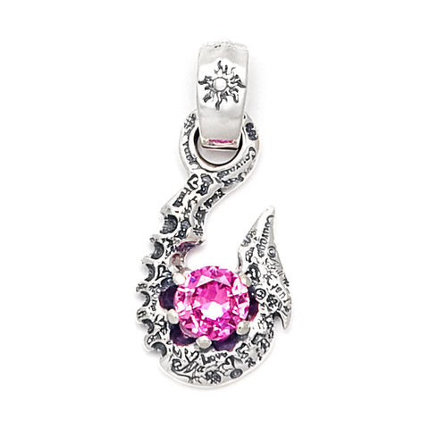 PN987 Fish Hook with Gemstone Pendant