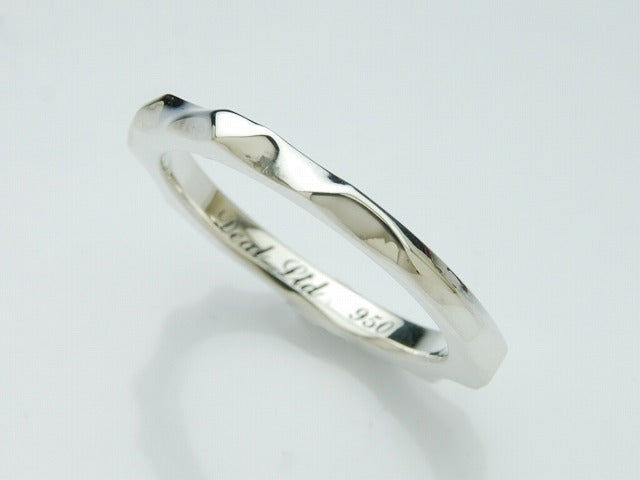 Tiny Silk Cut Silver Ring