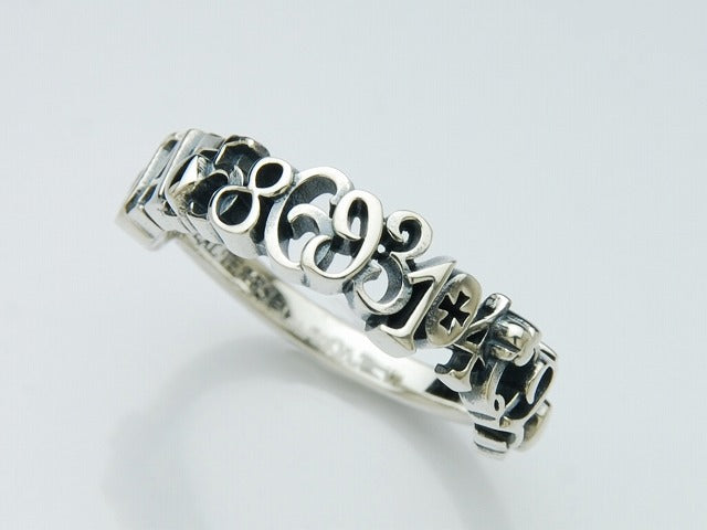 Shuffle Number Silver Ring