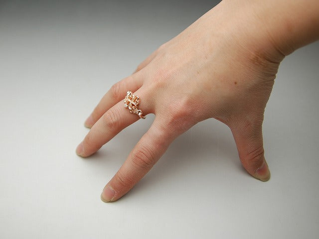 One Drop Clover Pink Ring