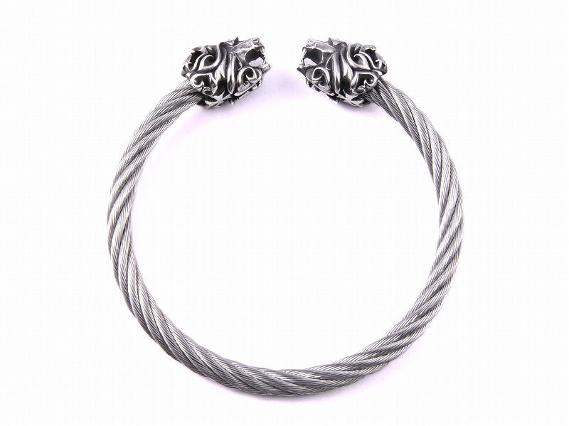 Stainless Wire Bangle : Baby Lion