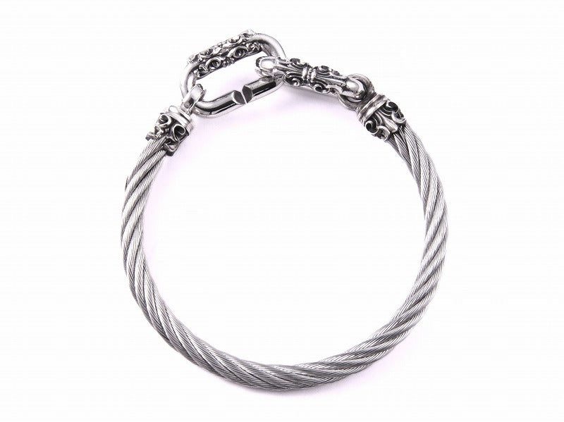 Stainless Wire Bangle : Oval Connect