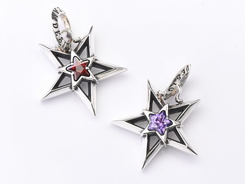 Drop Star Pendant Top with Stone