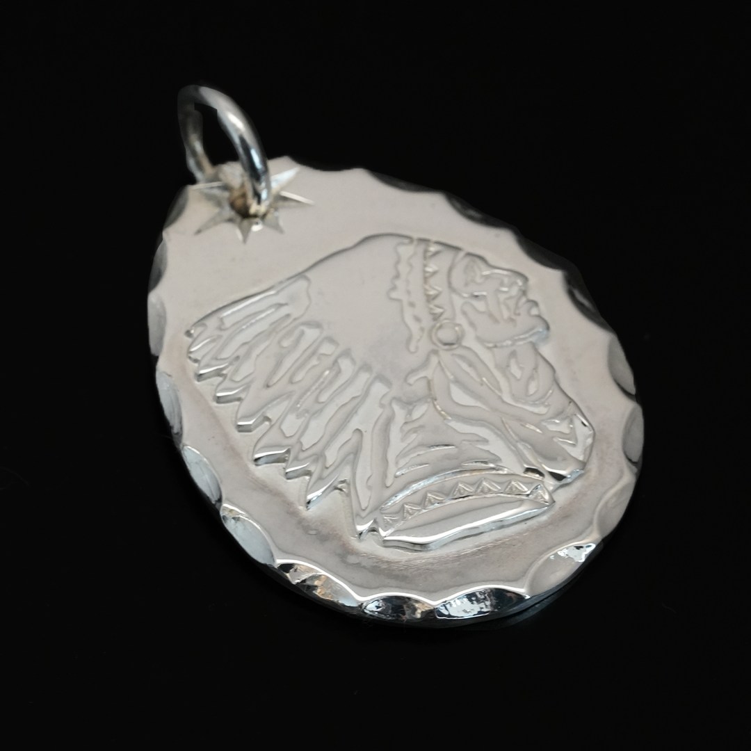 Indian Face Shaved Metal L