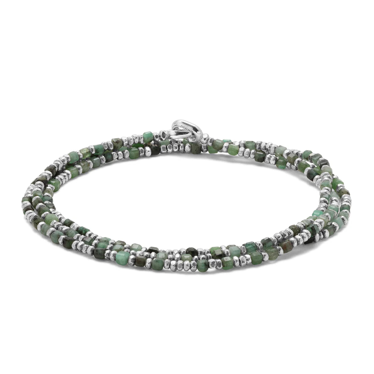 MAOR - PERCEP NECKLACE/BRACELET_  THREE WRAP_STERLING SILVER_EMERALD_4
