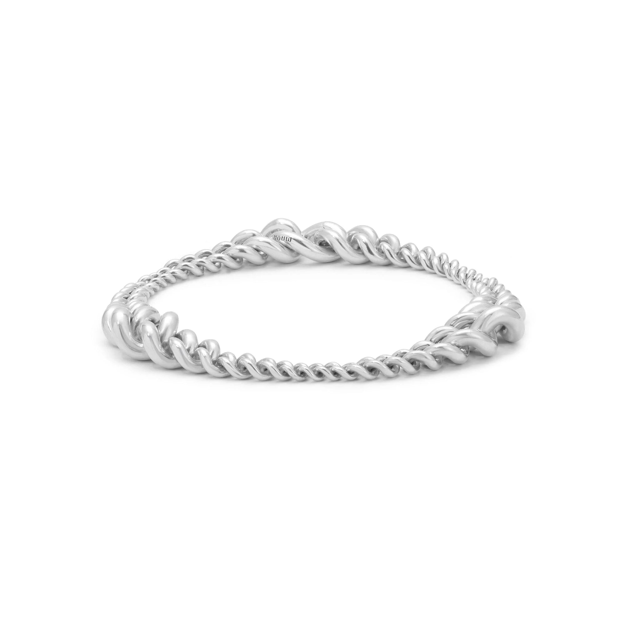 MAOR - MIC CURB LINK BRACELET_ 3 GRADUATING_STERLING SILVER_1