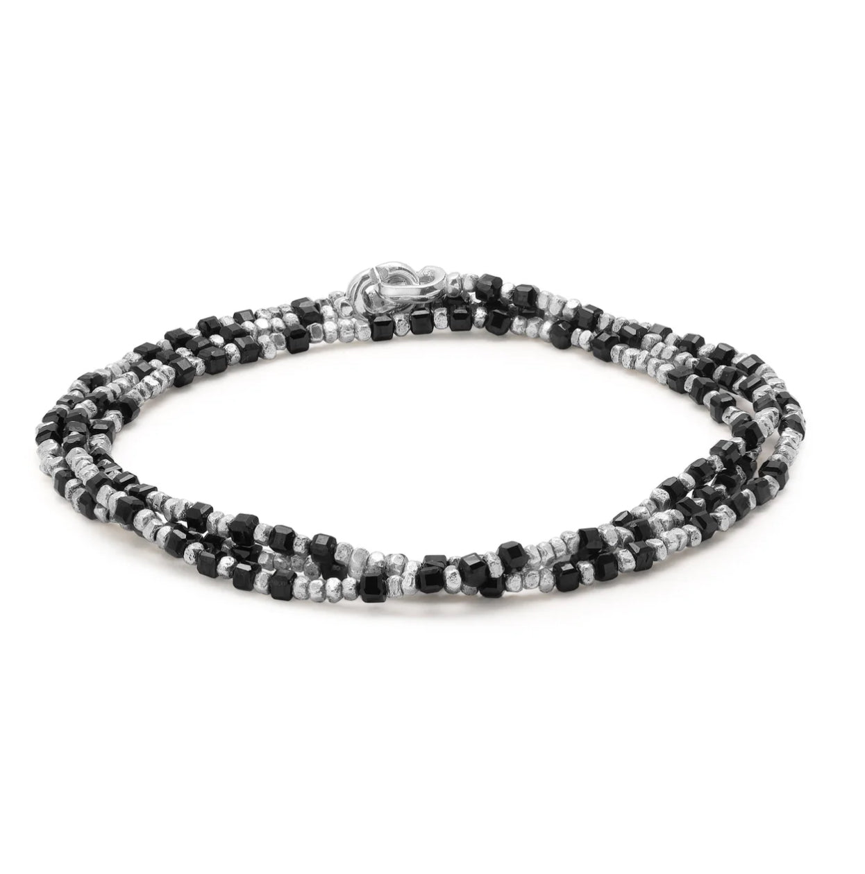 MAOR - PERCEP NECKLACE/BRACELET_  THREE WRAP_STERLING SILVER_ONYX_6