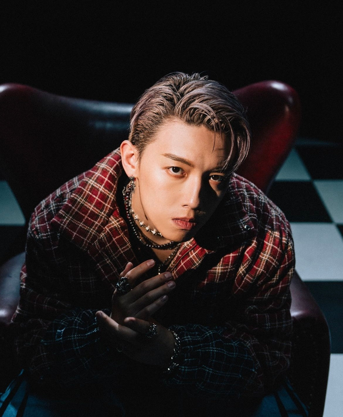 MC Cheung wearing L.S.D. and Guardia jewellery curated by DEOPUZ