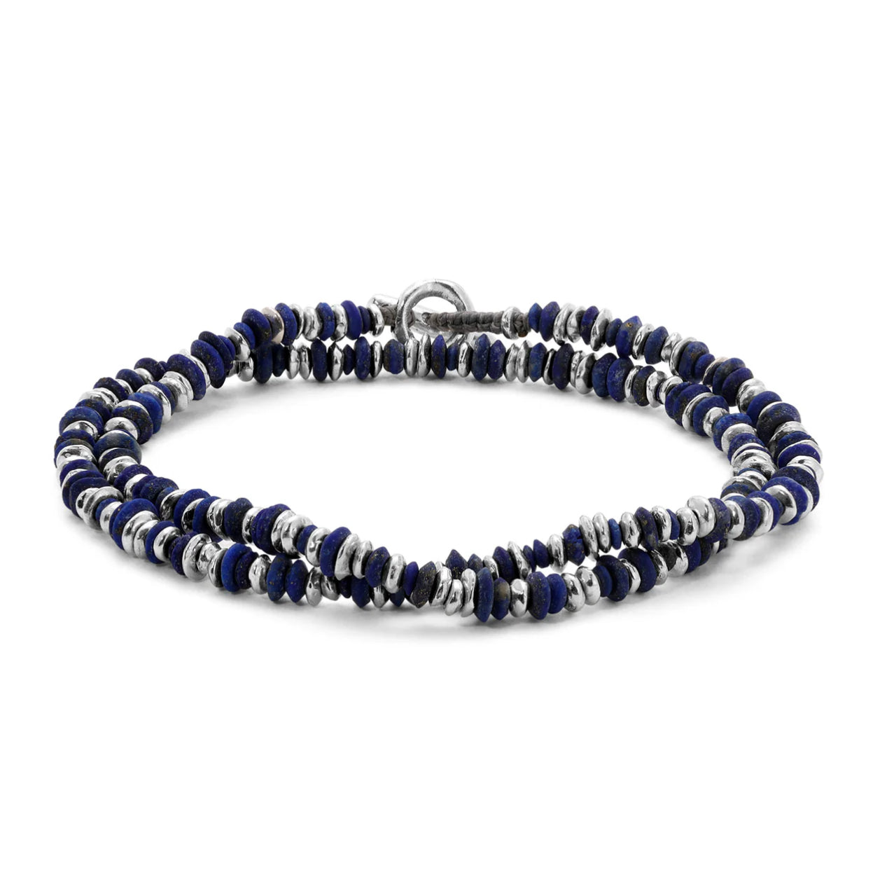 MOAR - PILLA BRACELET_TWO WRAP_STERLING SILVER_LAPIS_1