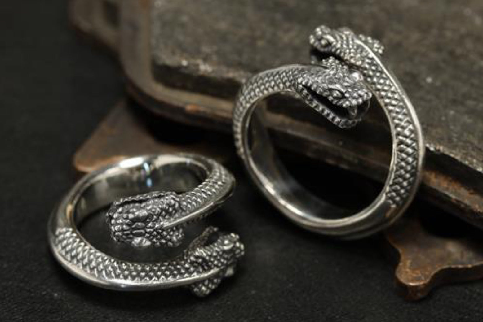 Mad Cult - Double Head Snake Ring 2