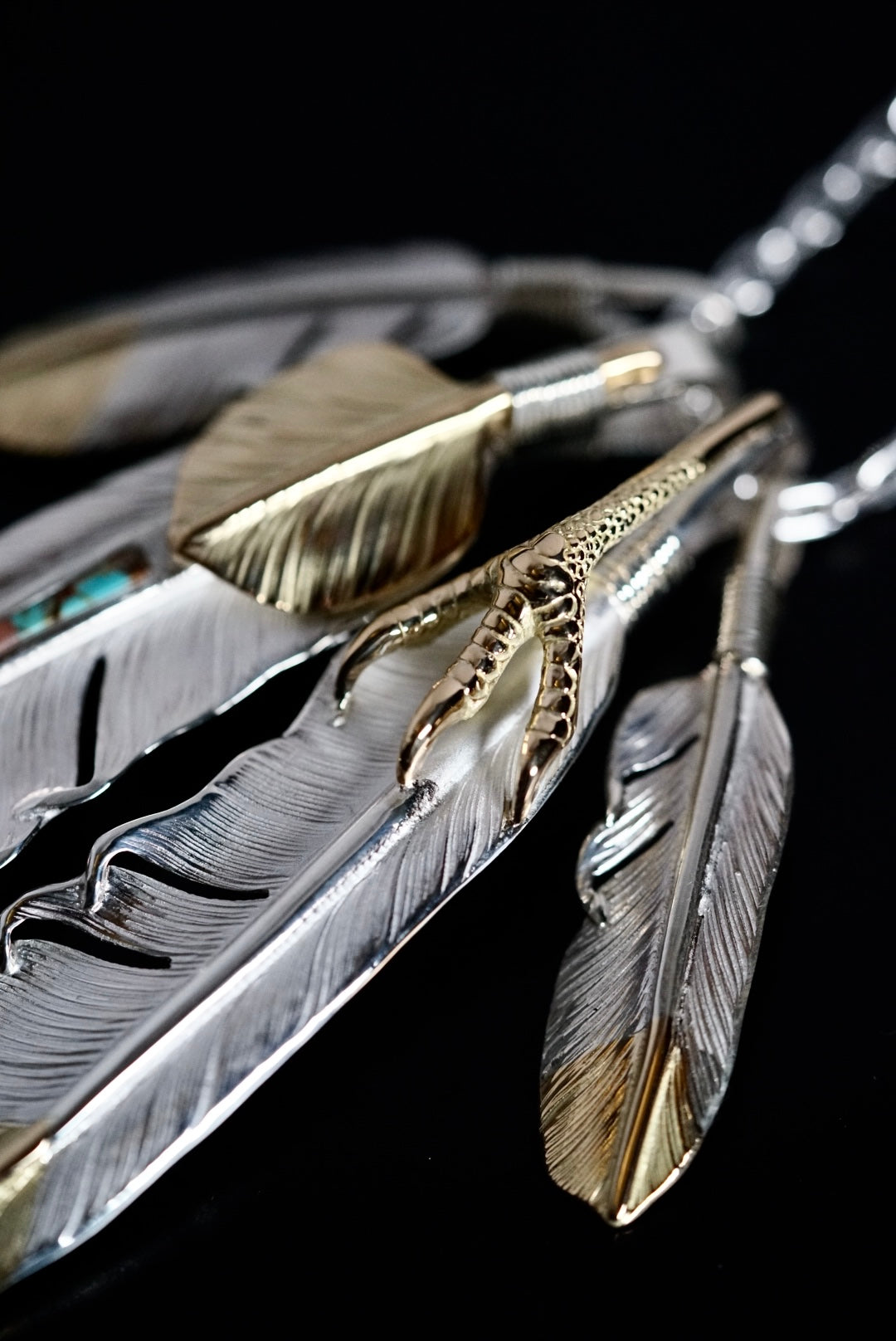 高瀬豪太 Sunshine Studio - 18K 金爪先金羽毛吊墜L_7