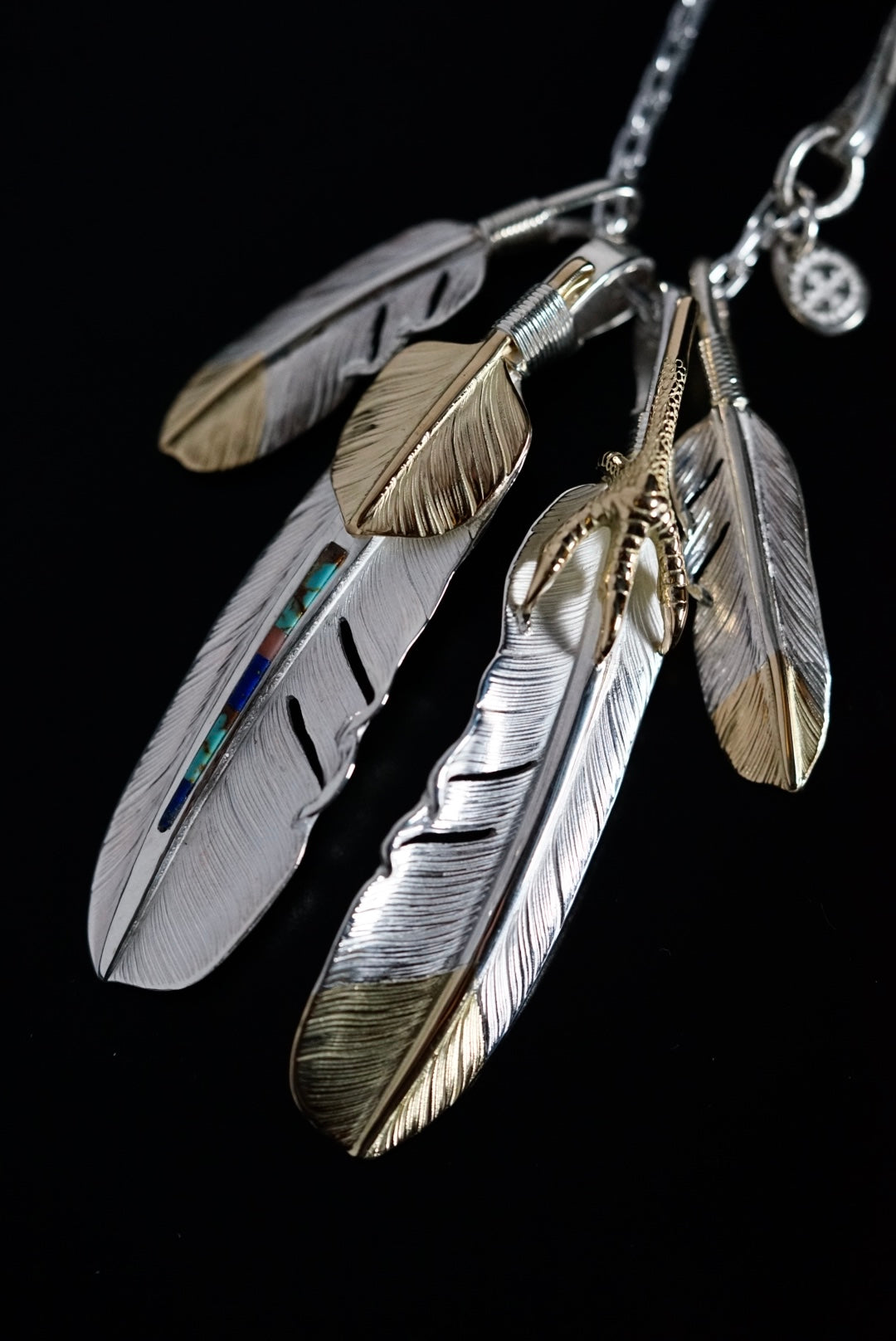 高瀬豪太 Sunshine Studio - 18K 金爪先金羽毛吊墜L_8