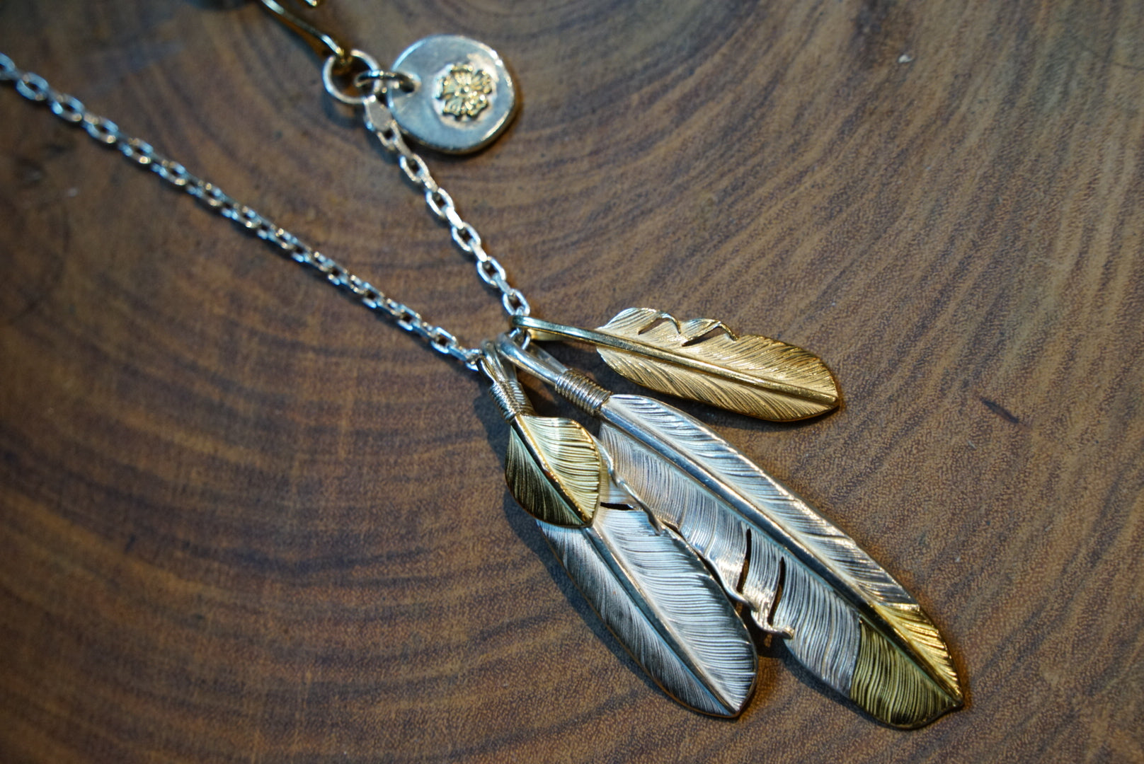 高瀬豪太 Sunshine Studio - 18K 上金純銀羽毛吊墜M_3