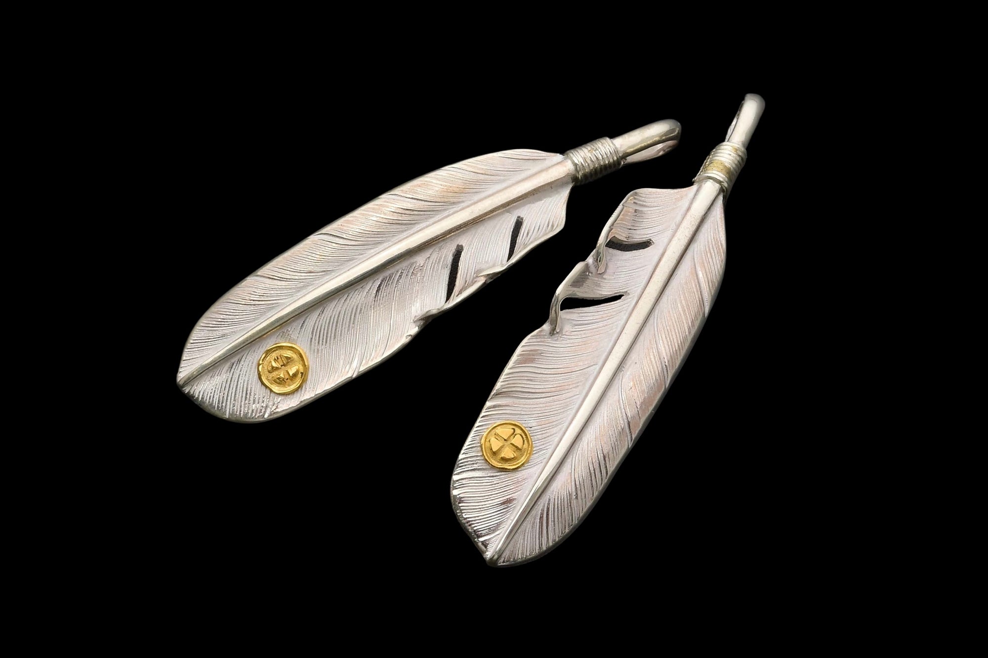 高瀬豪太 Sunshine Studio - 24K 點金純銀羽毛吊墜M_1