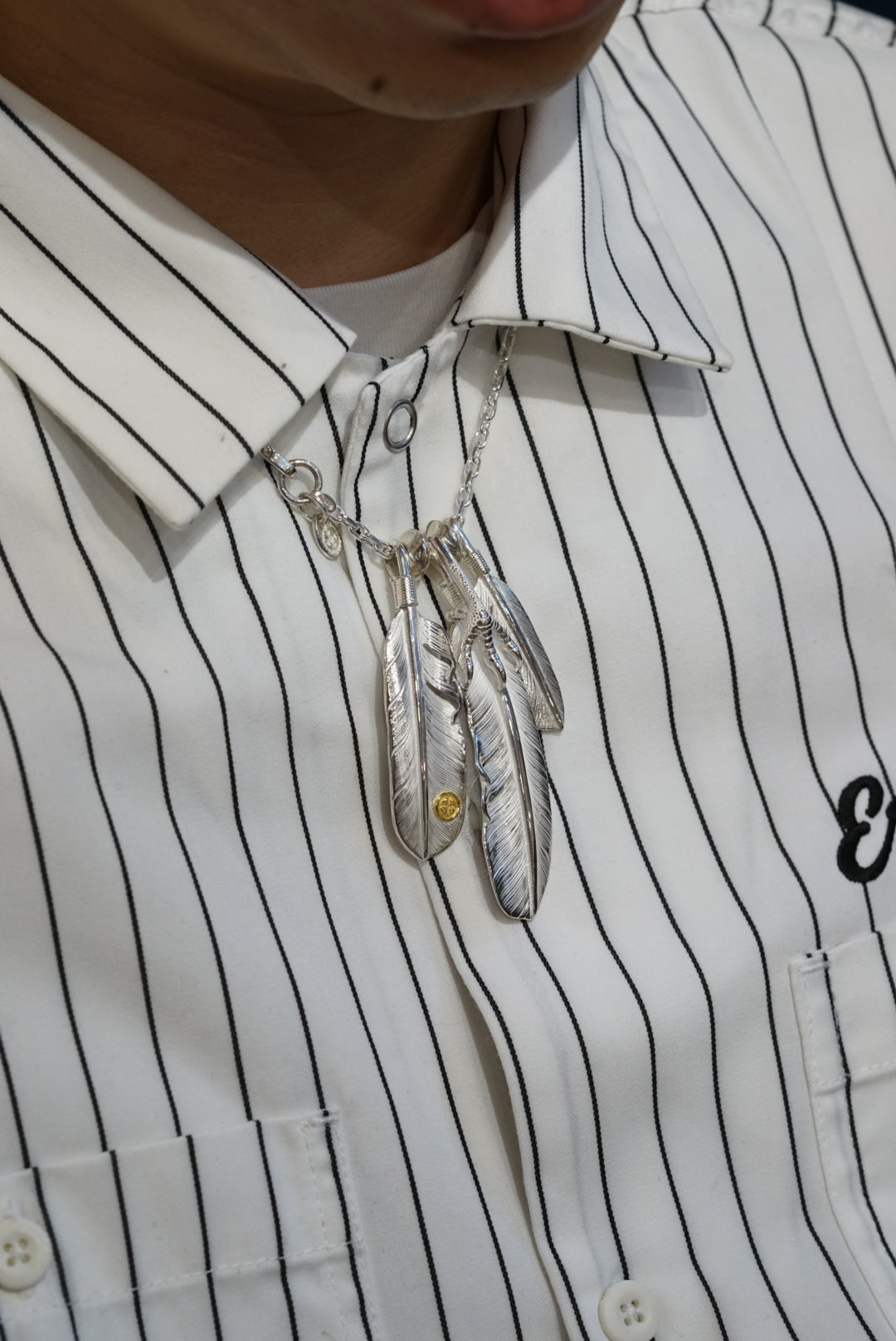 高瀬豪太 Sunshine Studio - 24K 點金純銀羽毛吊墜M_2