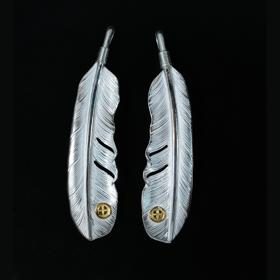 高瀨豪太 Sunshine Studio - 24K點金純銀羽毛吊墜L_1